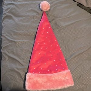 Rare pink gemstone Santa hat